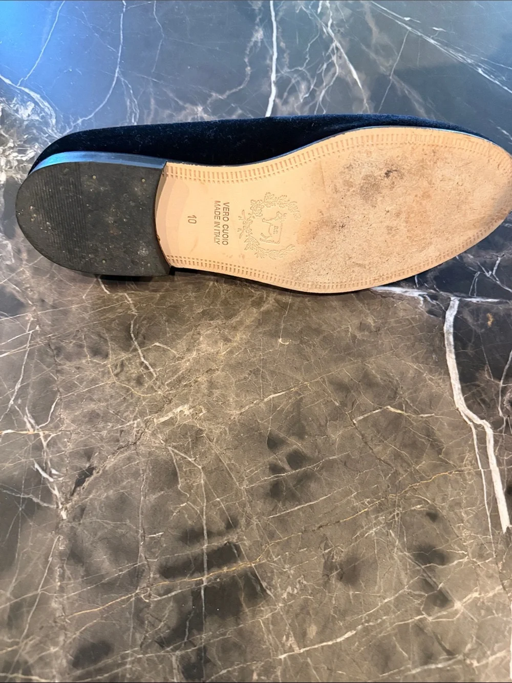 Del Toro Black Velvet Skull & Crossbones Slip-On Loafers Size 10